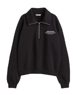 Sweat-shirts col rond demi-zippés